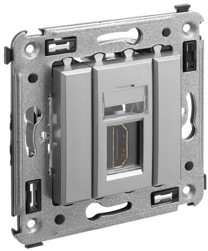 Розетка HDMI без рамки DKC Avanti 1-м. закаленная сталь картинка